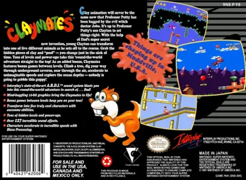 Claymates (USA) box cover back